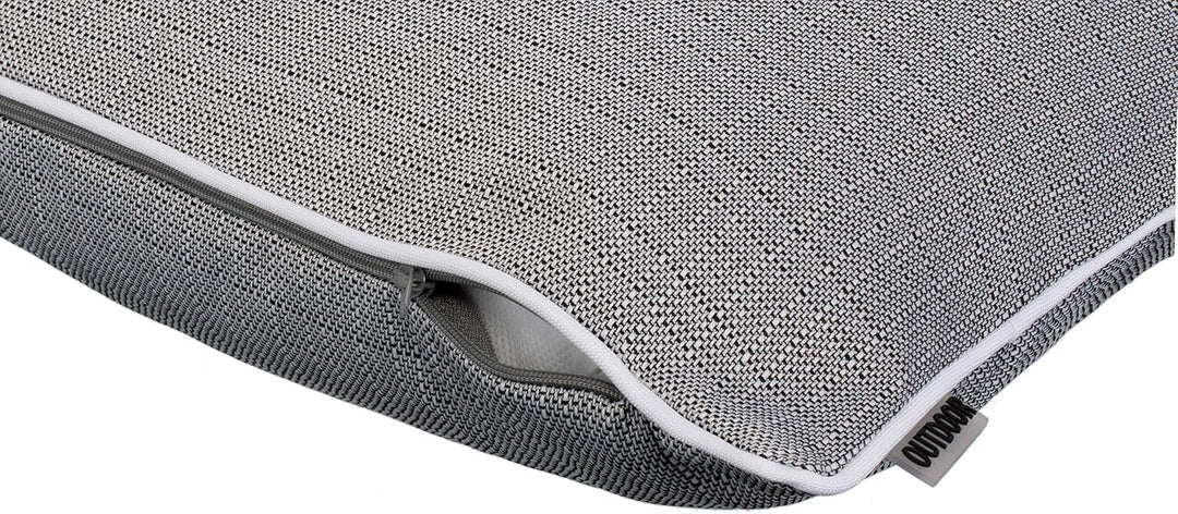 Brandsseller 6er Set Outdoor Kissen 45x45 cm – Wetterfeste Zierkissen mit Paspel in Walzoptik – Wass