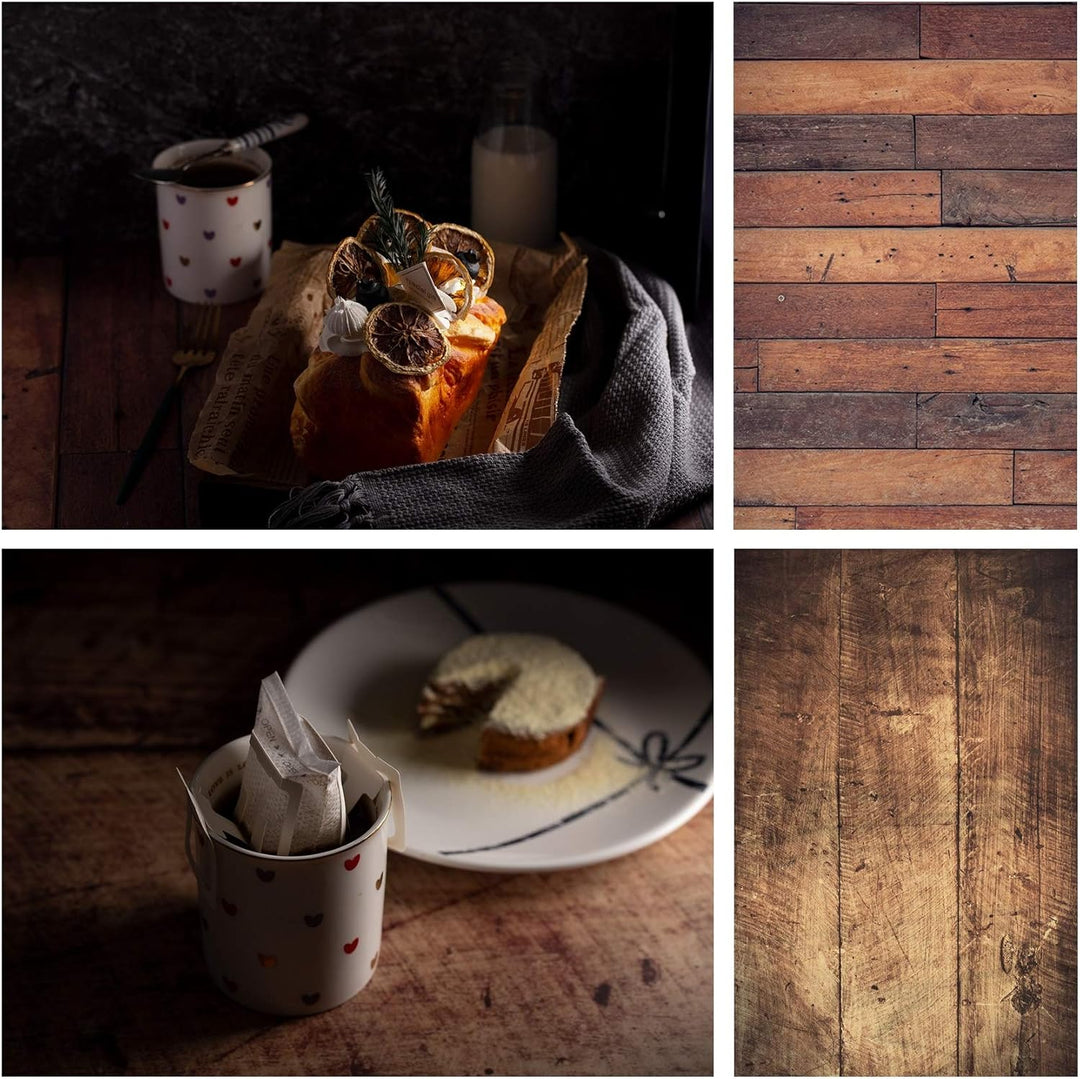 Selens 2 in 1 Hintergrund Fotografie Food Backdrop 56x88cm, Flat Lay Tischplatte Doppelseitiger Hint