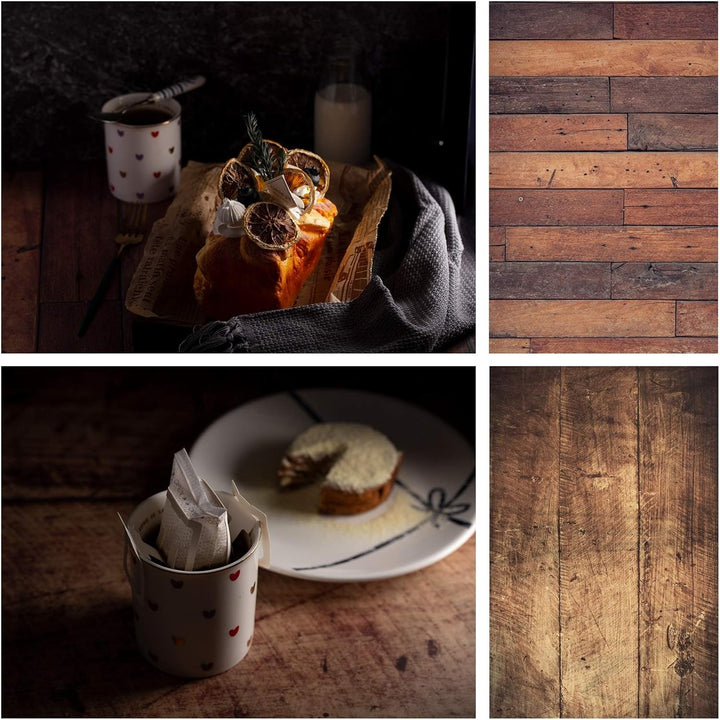 Selens 2 in 1 Hintergrund Fotografie Food Backdrop 56x88cm, Flat Lay Tischplatte Doppelseitiger Hint