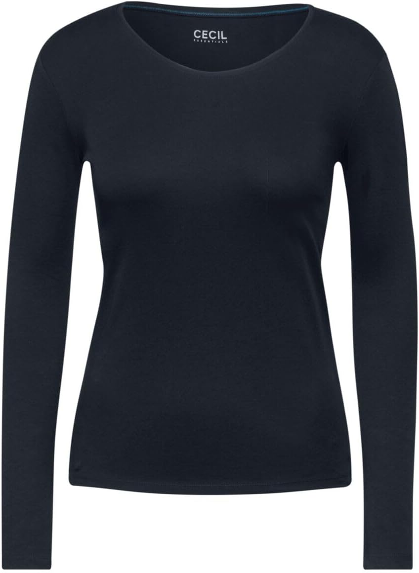 Cecil Damen Shirt mit Rundhals M Universal Blue, M Universal Blue