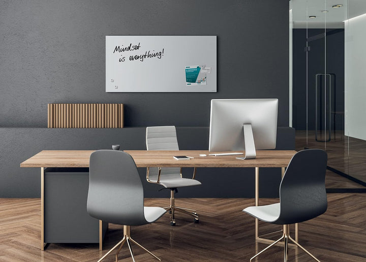 SIGEL GL546 Premium Glas-Whiteboard 91x46 cm, super-weiss: matt, nicht spiegelnd, TÜV geprüft, einfa