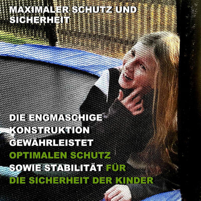 Baunsal® Trampolin Sicherheitsnetz Ø 183 185 244 250 275 277 300 305 366 370 335 337 396 400 427 430