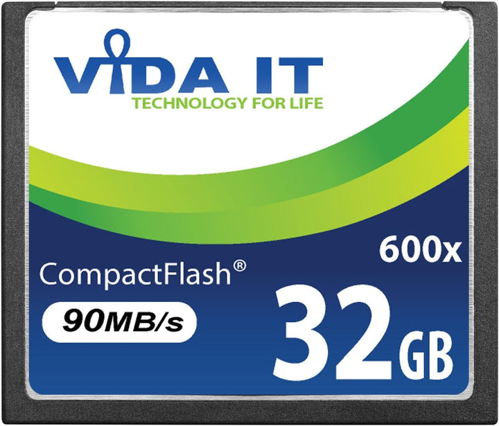 Vida IT 32GB Compact Flash CF Speicherkarte 600x 90MB/s für Canon EOS 10D 20D 20Da EOS 300D EOS 30D