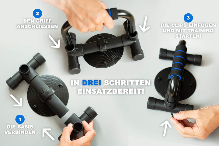 DUOMAXWIN Liegestützgriffe - Anti Rutsch Beschichtung - Push Up Bars aus Solidem Metall Pushup Handl