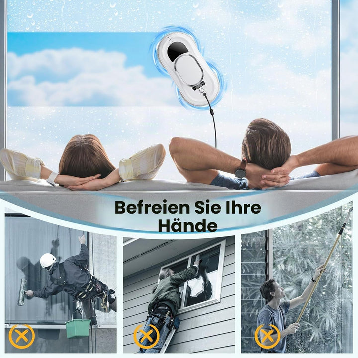 Fensterputzroboter 3000 PA 0.35m/min Saugleistung Glasreinigungsroboter Elektrischer Fensterreiniger