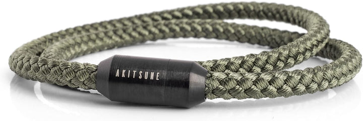 Akitsune Mare Segeltau Nylonarmband | 5 mm breit | Magnetischer Kapselverschluss Doppelt Gewickelt D