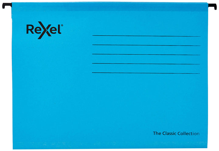 Rexel 2115587 Hängemappe Classic, verstärkt, A4, Blau, blau