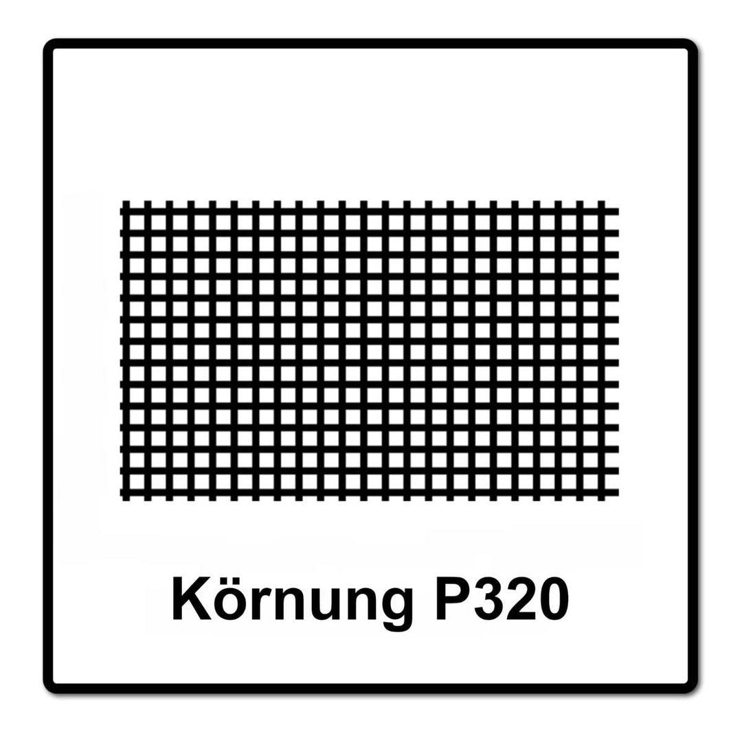 Mirka Abranet Netz-Schleifstreifen 93x180 mm Klett / Korn P320 / 50 Stk / zum Schleifen von Holz, Sp