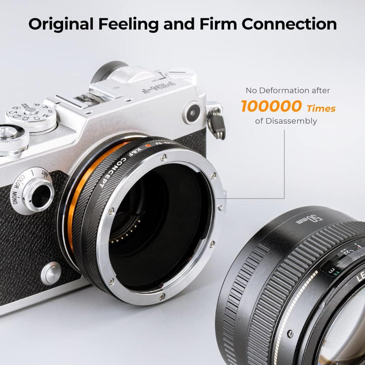 K&F Concept Lens Mount Adapter EOS-M4/3 IV Manueller Fokus Kompatibel mit Canon (EF/EF-S) Objektiv u