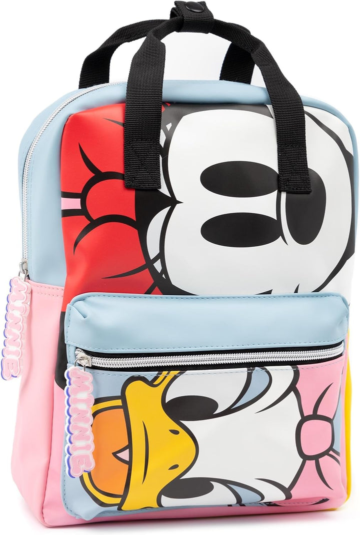 Disney Minnie Maus Rucksack für Frauen Damen Teens Kinder | Rosa Blau Daisy Duck Charaktere Tasche |