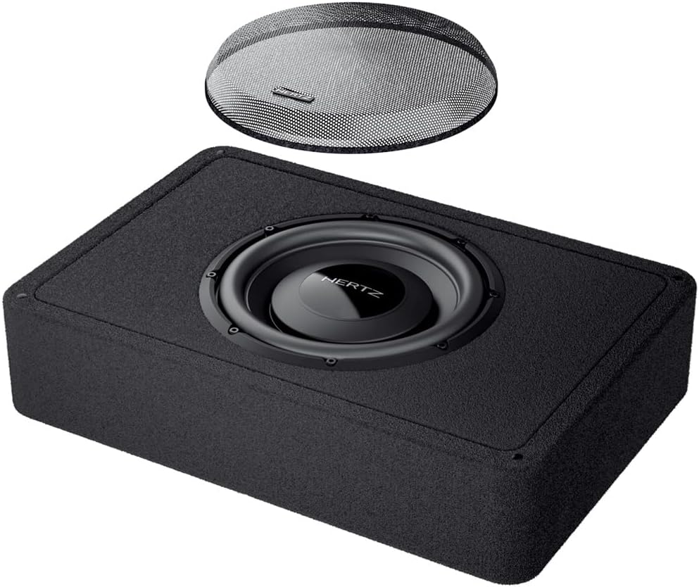 Hertz MPBX 250 S2 – 25-cm Gehäuse-Subwoofer, 500W RMS, 2Ω, 25–400 Hz Frequenzgang, Schwarz, Plug-and
