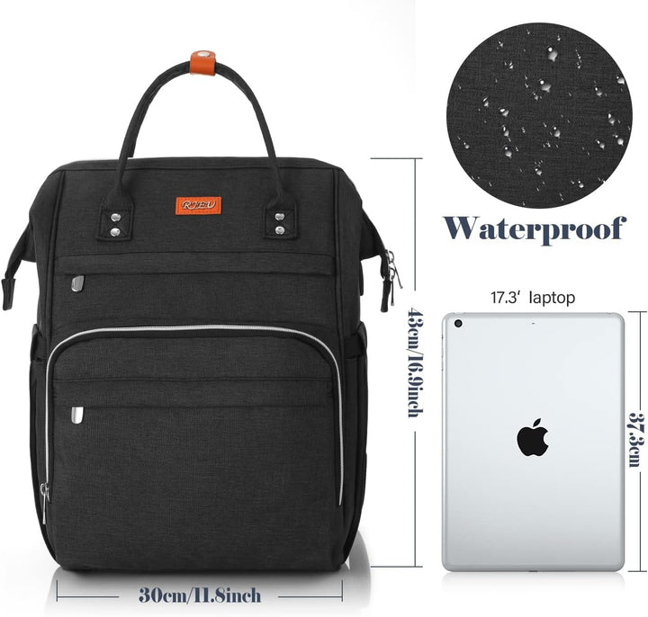 Rucksack Damen, Rucksack Schule mit 15.6 Zoll Laptopfach &amp; USB-Ladeanschluss,Schulrucksack Mädchen T