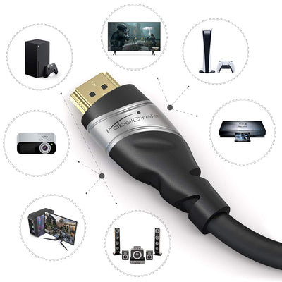 KabelDirekt – 10K & 8K HDMI Kabel, HDMI 2.1b – zertifiziert, in Deutschland entwickelt – 1 m (Ultra