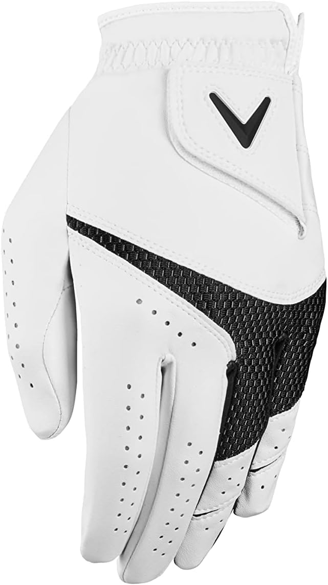 Callaway Golf Herren Weather Spann Golfhandschuh Weiss/opulenter Garten S Kadett (kurze Finger) Für
