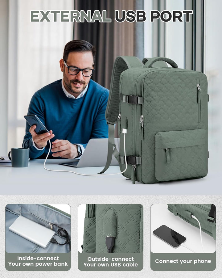 BJLFS Vakuum Rucksack Handgepäck Flugzeug Ryanair 40x20x25 Rucksack mit pumpe Airback-Handgepäck Dam