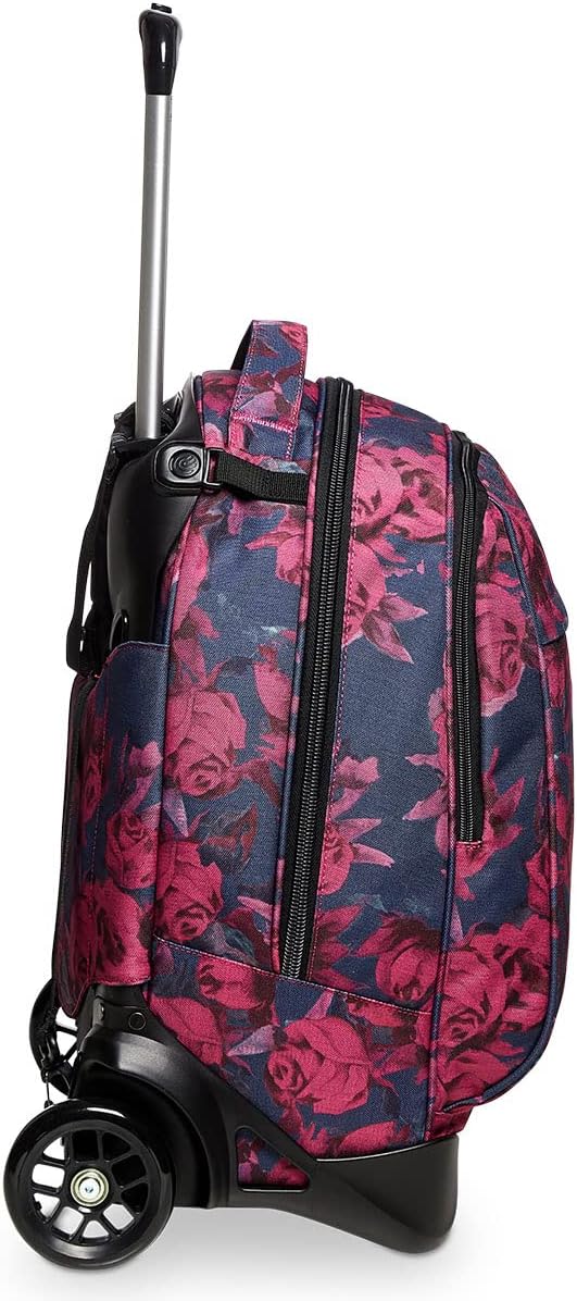 Invicta TROLLEY, Rucksack mit Trolleyfunktion, 3 in 1, Schulranzen mit Rollen, Abnehmbarer Rucksack,