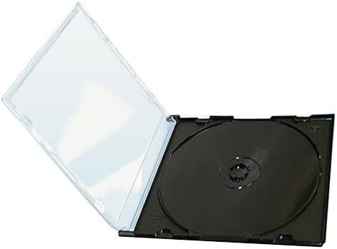 Dragon Trading Slimline Jewel-Hüllen mit 5,2 mm Dicke für 1 x CD DVD Blu-Ray Disc mit schwarzem Eins