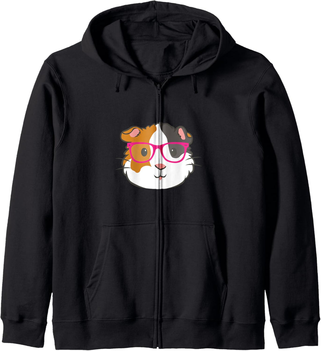 Niedliche Hipster Meerschweinchen In Rosa Auge Brille Gesche Kapuzenjacke