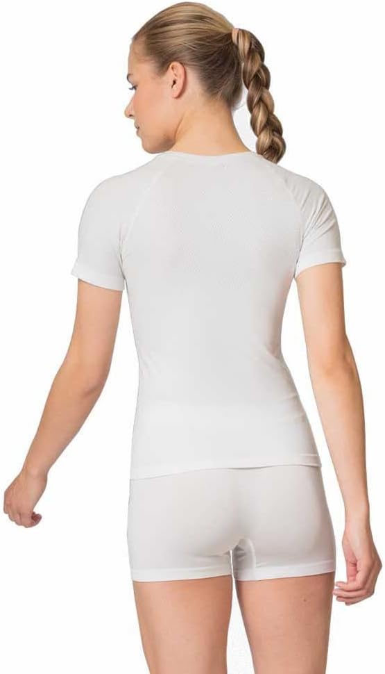 Odlo Damen Bl Top Crew Neck S/S Performance Light E T-Shirt M Weiss, M Weiss