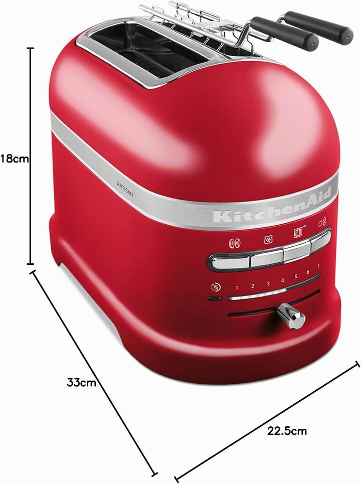 Kitchenaid 5KMT2204EER Artisan -Toaster für 2 Scheiben, rot No Empire Rot, No Empire Rot