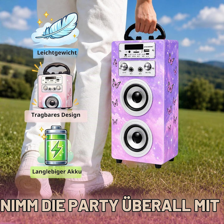 DYNASONIC (3º Generation Mikrofon Karaoke Spielzeug, ideal für originelle Geschenke für Kinder, Mädc