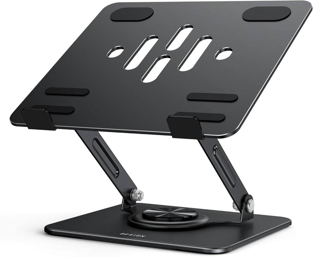 BESIGN LS11 Laptop ständer mit 360 Drehbarer Basis, Verstellbarer ergonomischer Notebook-Ständer, La