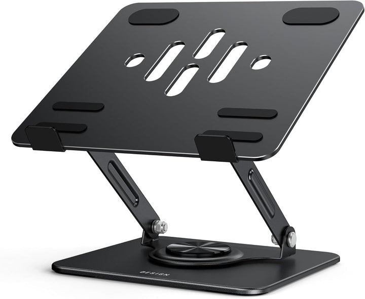 BESIGN LS11 Laptop ständer mit 360 Drehbarer Basis, Verstellbarer ergonomischer Notebook-Ständer, La