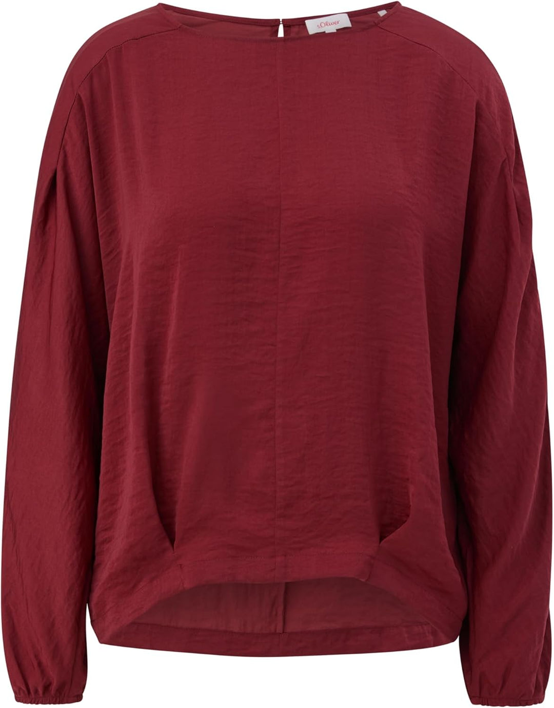 s.Oliver Bluse mit Fledermausärmeln, Rubinrot