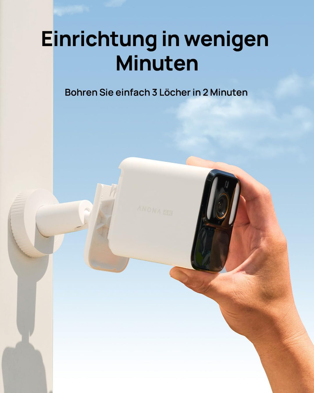 Anona Aurora 4K Solar Überwachungsset (4er-Pack) für Aussen, kabellos, 8MP Farb-Nachtsicht, 24/7-AOV