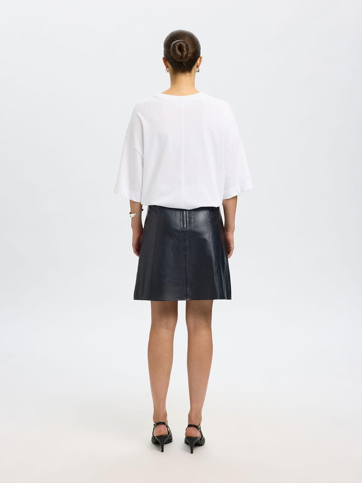 Selected Femme Female Lederrock Mini 34 Schwarz, 34 Schwarz