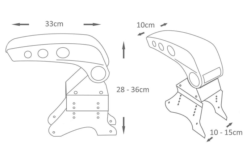 Universal Auto Armlehne Armlehne Mittelkonsole Aufbewahrungsbox Kunstleder Chrom