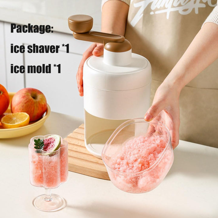 AXIM Eiswürfelmaschine für Zuhause, manueller Eisrasierer, zerkleinerte Eismaschine, mit Eiswürfelsc