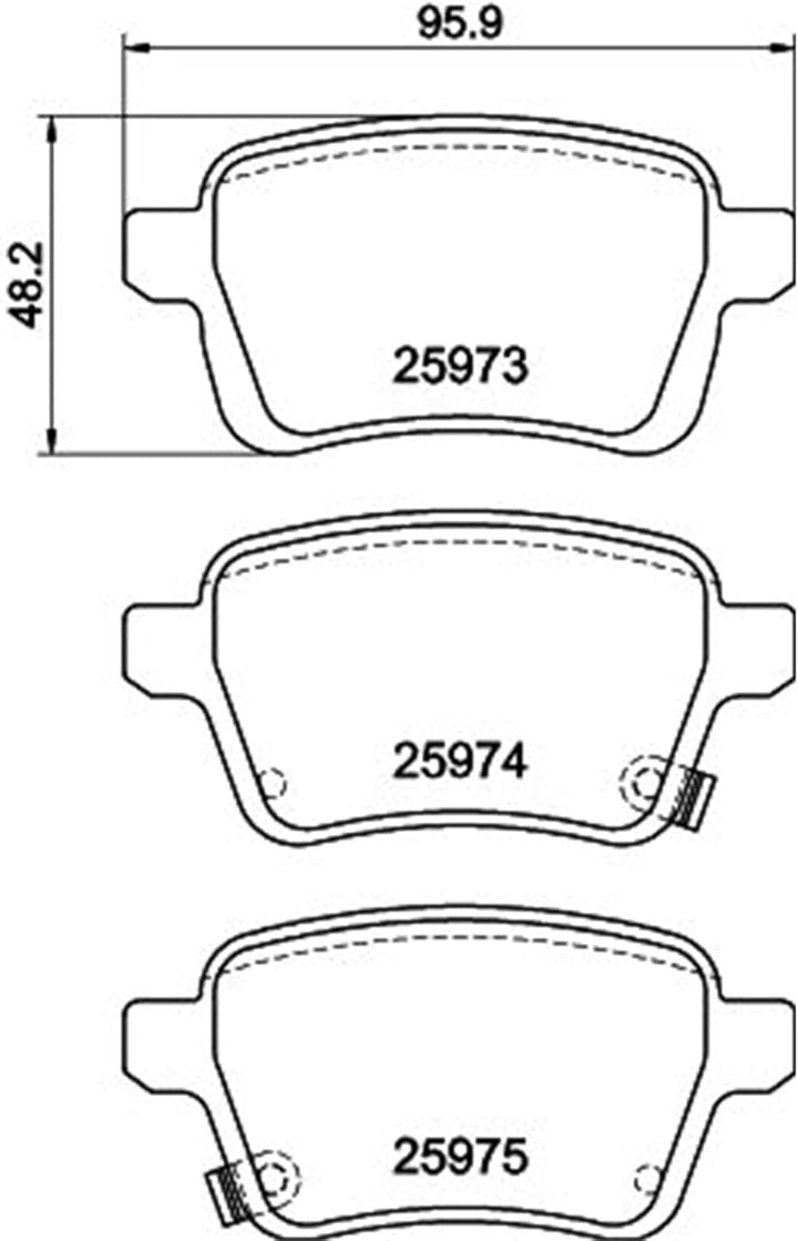 HELLA PAGID 8DB 355 021-441 Bremsbelagsatz - T2324 - Dicke/Stärke: 16.8mm - Bremssystem: TRW - mit a