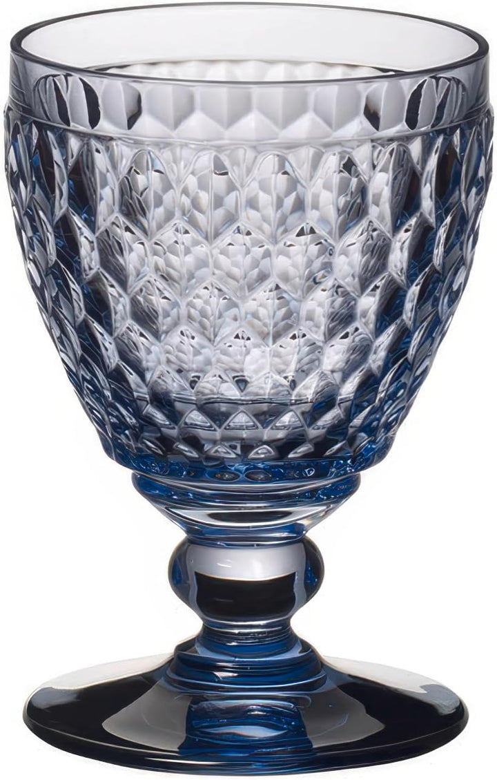 Villeroy & Boch Boston 4er Set Boston Coloured Kelch, Weissweinglas auf Fuss blau