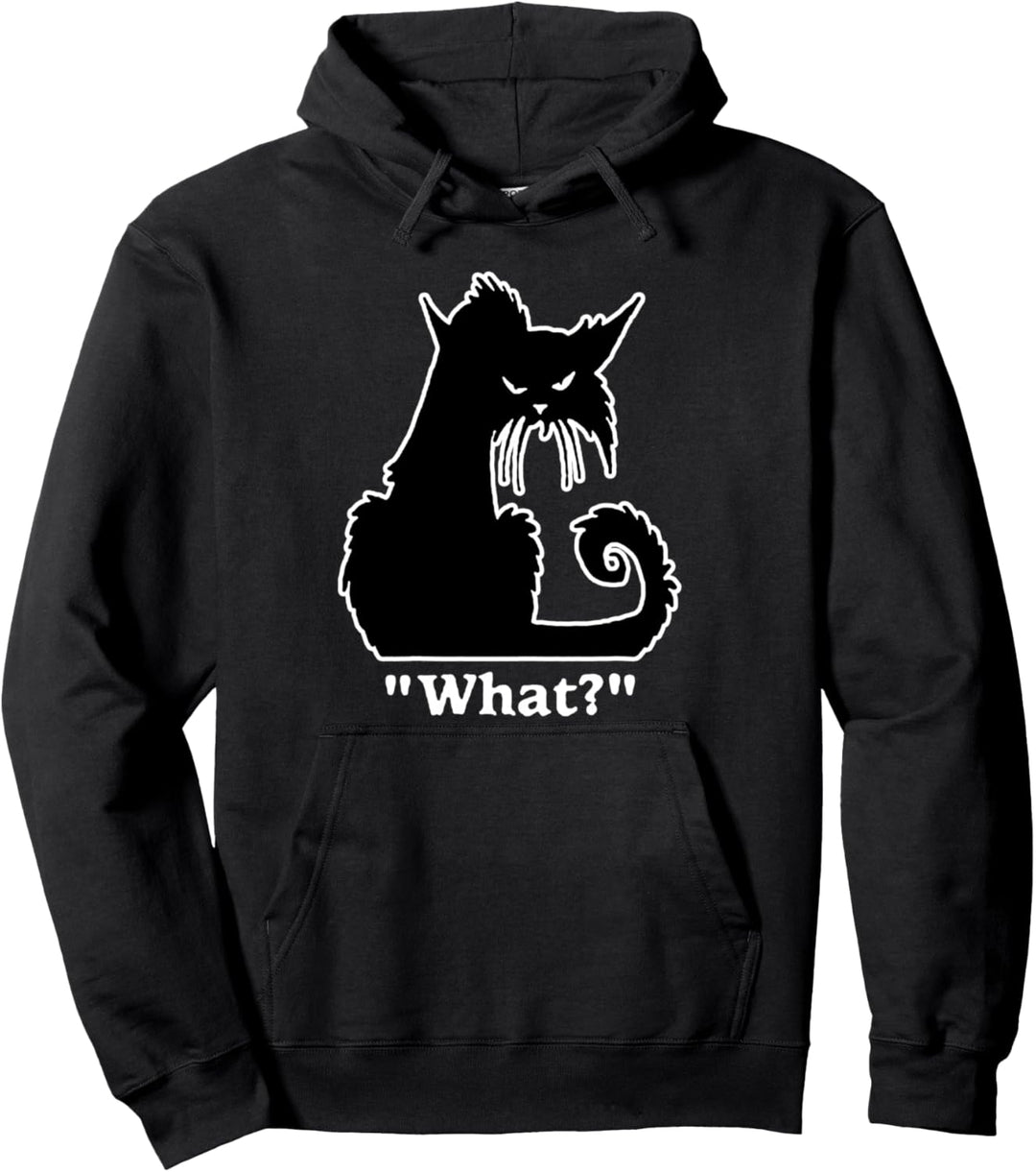 lustiges Katze What T-Shirt Pullover Hoodie