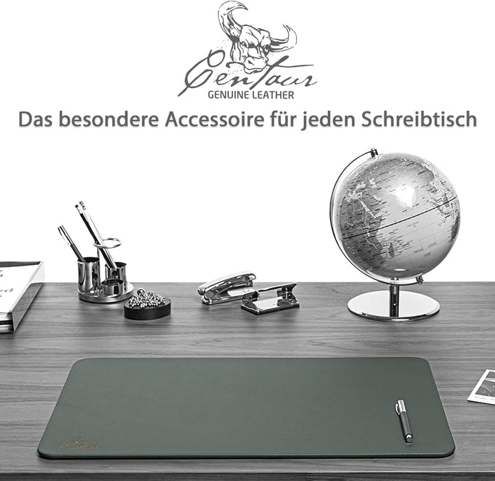 Centaur - Hochwertige Leder Schreibtischunterlage - Flaschengrün 40x60 cm - ideal für Büro und Zuhau