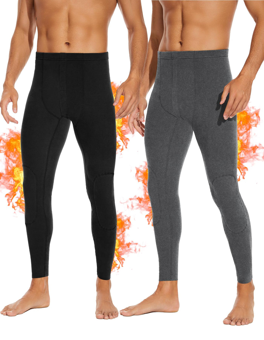 SIMIYA Lange Unterhosen Herren, Extra Warm Thermounterhose Gefütterte Unterhosen Männer Lang, Thermo
