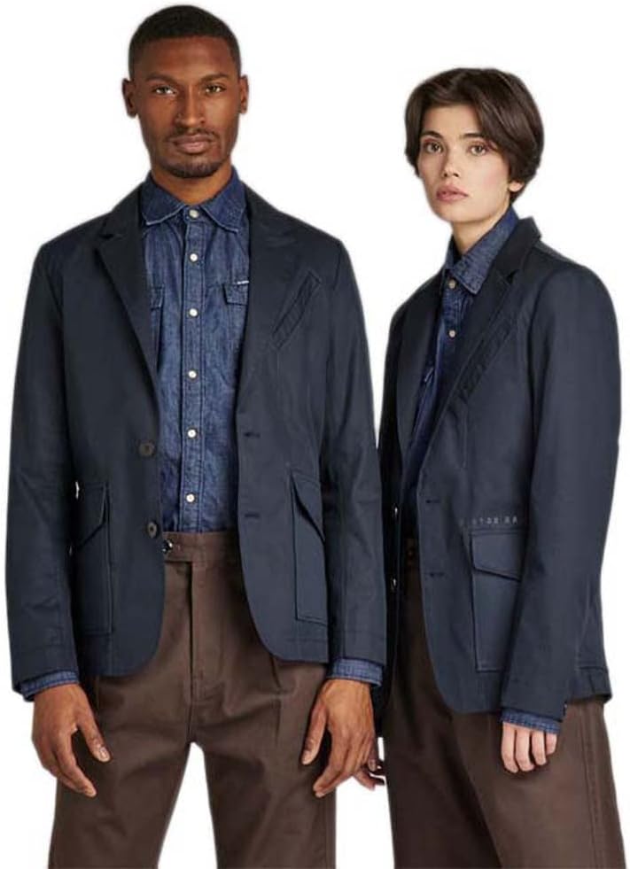 G-Star RAW Herren Unisex Worker Blazer Blazers S Blau (Salute D21988-d194-c742), S Blau (Salute D219