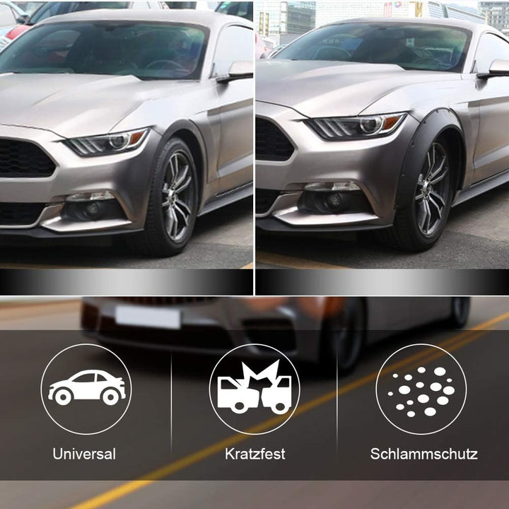 4PCS Kotflügelverbreiterung Universal Auto Rad Kotflügel Set, Radkappen Augenbraue Auto Reifen Kotfl