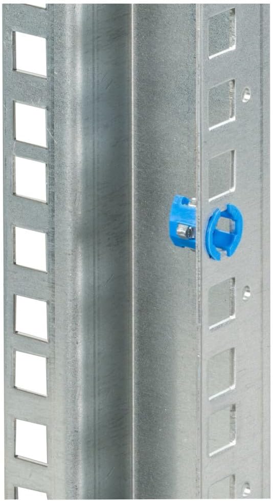 EFB-Elektronik Elektronik 691102 19 Zoll Netzwerkschrank-Befestigungsmaterial, Silbergrau