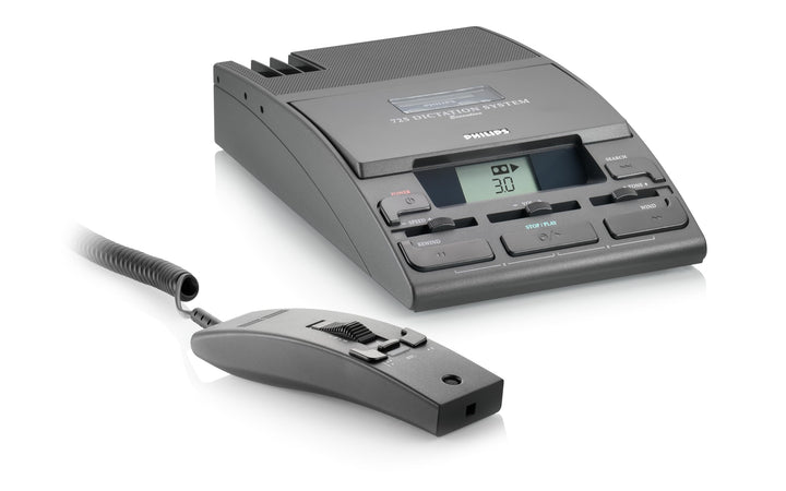 Philips LFH0725D Diktiergerät, inklusiv 30 Minuten Mini-Kassette LFH0005, Hand-Mikrofon LFH0276 und
