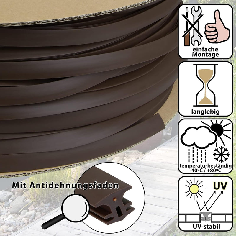 Montafox Fugendichtband Fugenband 25 m 50 m 100 m Breite 5-7 mm 7,5-10 mm Terrassenfugenband Fugendi