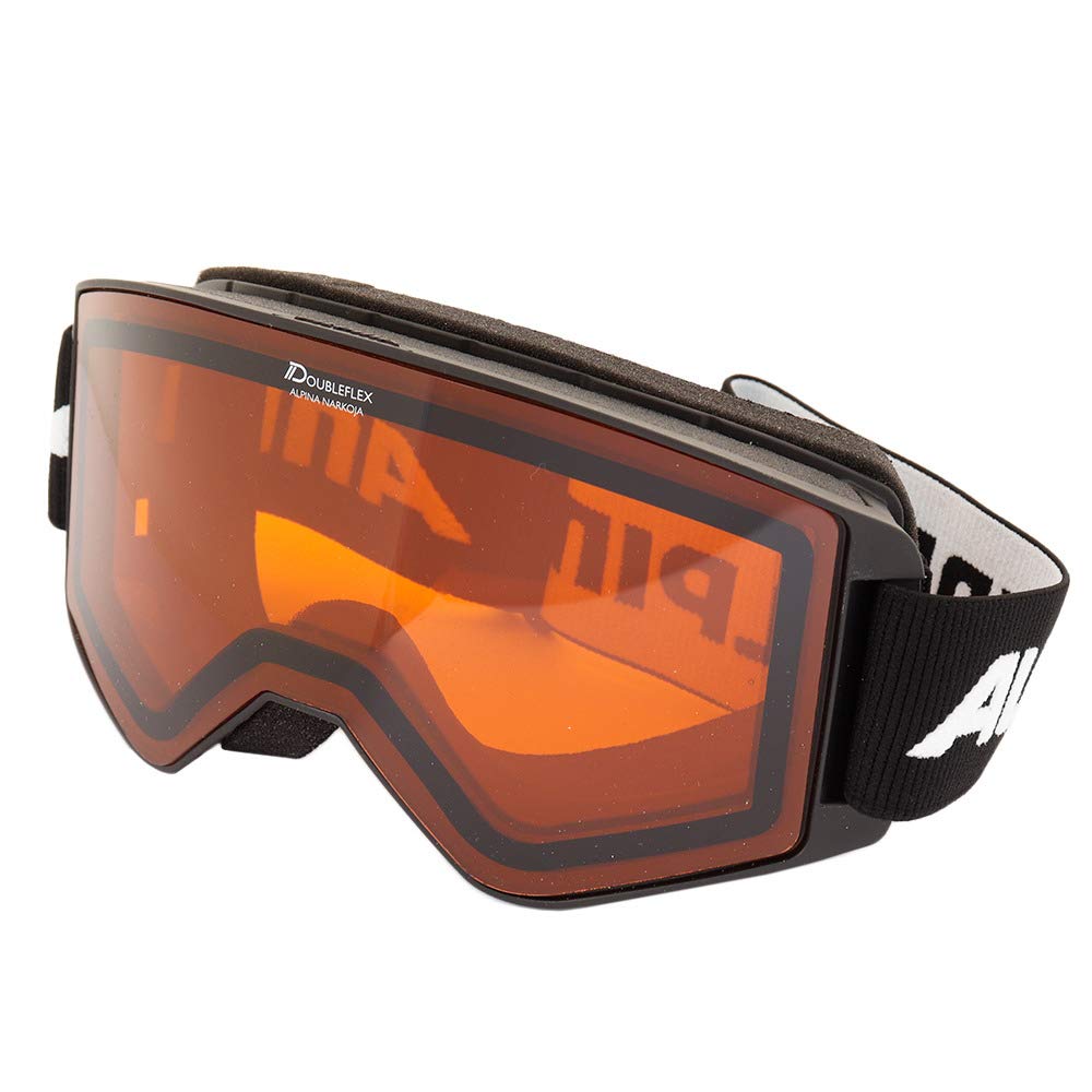 ALPINA Unisex Narkoja Dh Skibrille (1er Pack) Einheitsgrösse Schwarz-Orange, Einheitsgrösse Schwarz-