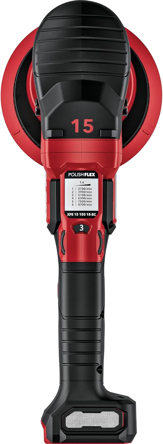 Flex Akku-Exzenterpolierer mit Freilauf 18 V XFE 15 150 18-EC C (mit Gasgebeschalter, einfache Drehz
