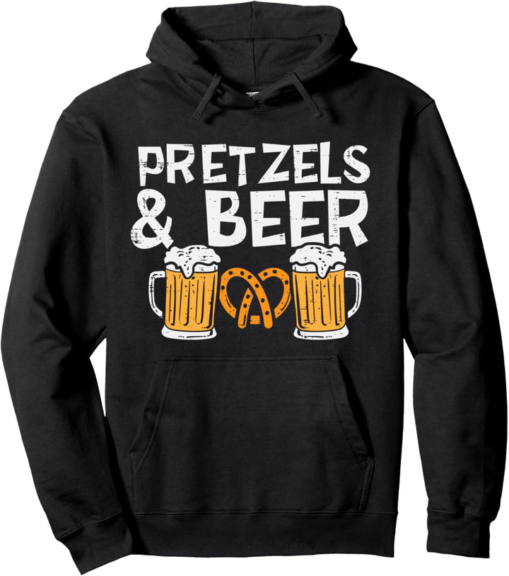 Brezeln und Bier Oktoberfest Deutsch Festival Männer Frauen Pullover Hoodie