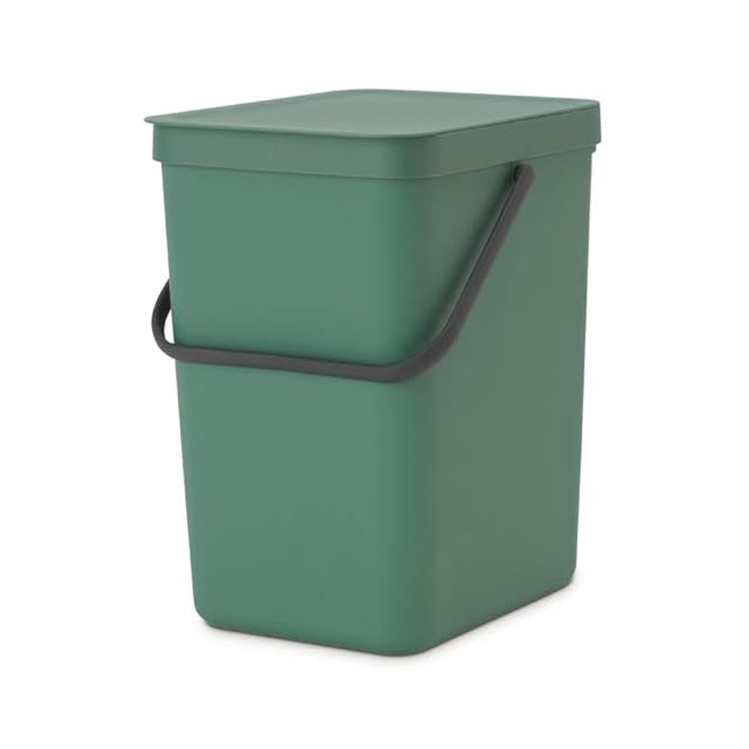 Brabantia Sort &amp; Go Mülleimer, Kunststoff, Tannengrün, 25L Fir Green 25 Liter Mülleimer, Fir Green 2