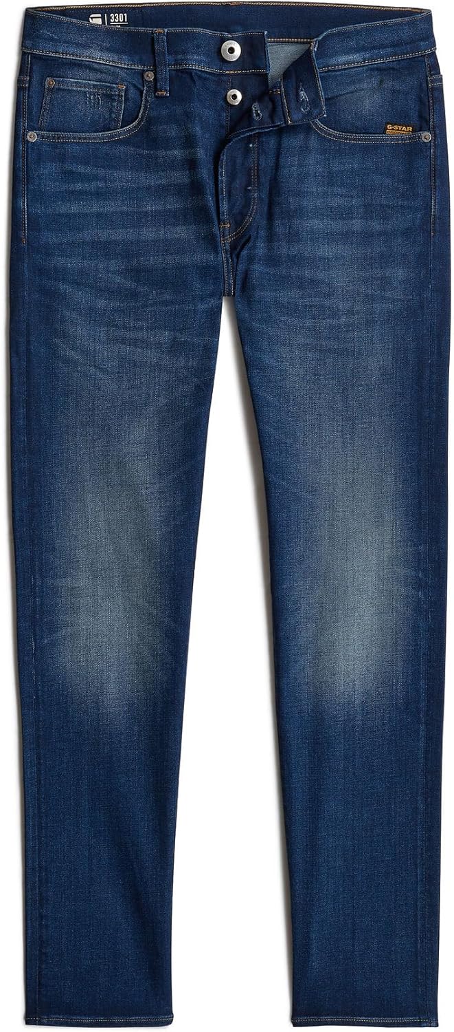 G-STAR RAW Herren 3301 Slim Jeans 26W / 30L Blau (Worker Blue Faded 51001-a088-a888), 26W / 30L Blau