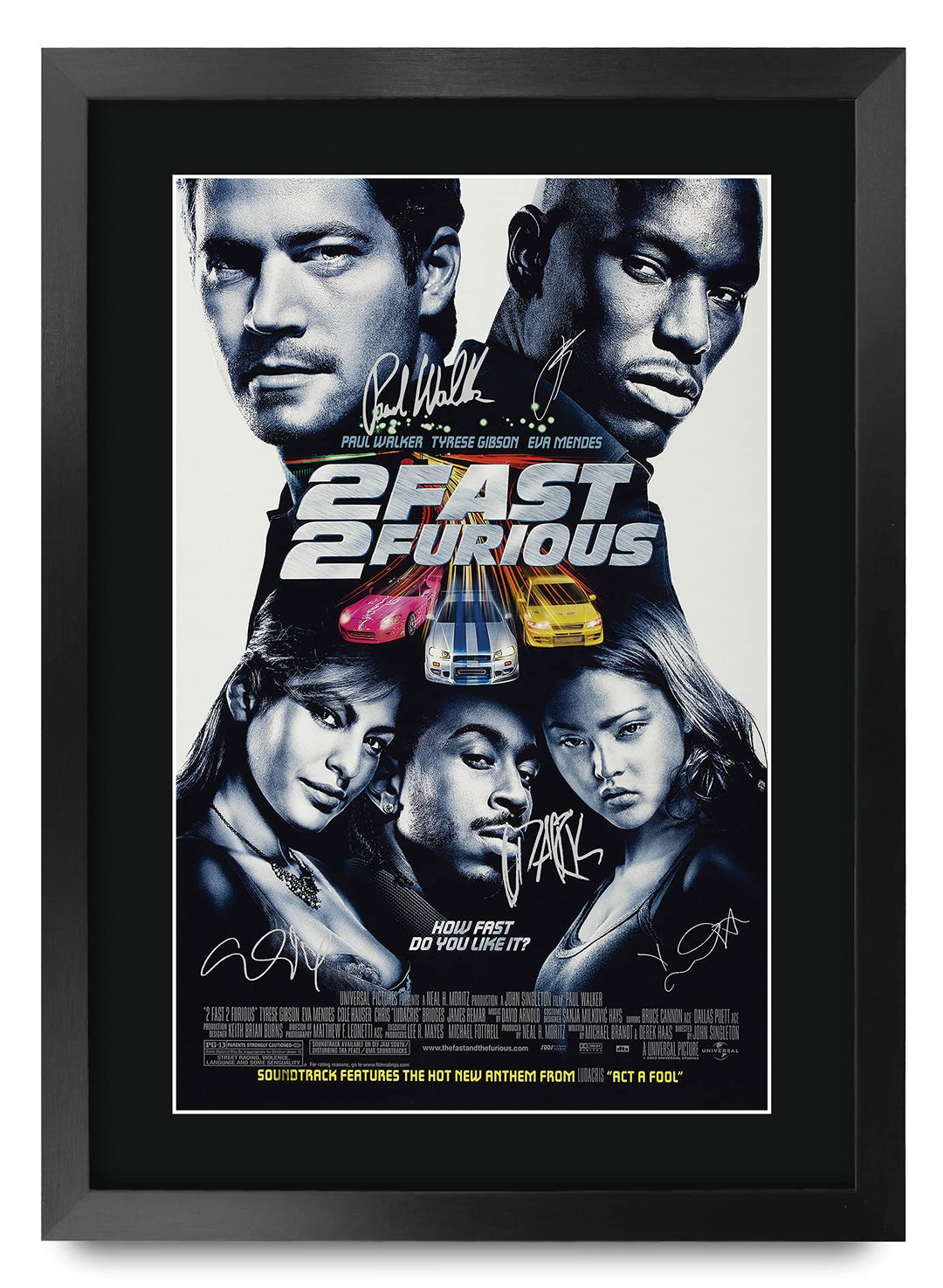 HWC Trading FR A3 2 Fast 2 Furious Paul Walker Geschenke gedrucktes Poster signiertes Autogramm Bild