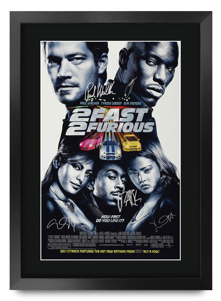 HWC Trading FR A3 2 Fast 2 Furious Paul Walker Geschenke gedrucktes Poster signiertes Autogramm Bild