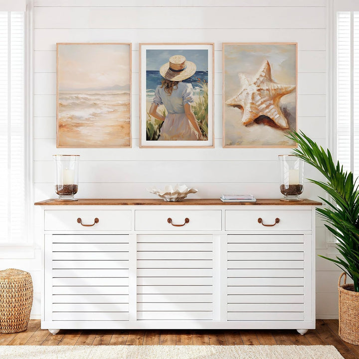 OHBIMBA® Sets Von 3 Poster & Kunstdrucke Mit Rahmen - Zimmer Deko Und Wanddeko Wohnzimmer - Deko Woh